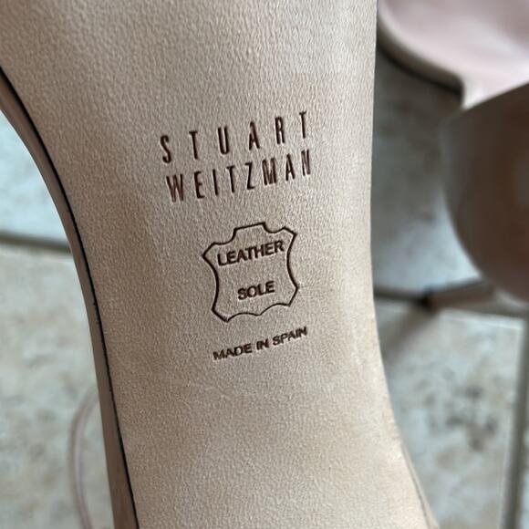 Stuart Weitzman Nudistsong Strap Sandal Patent Leather Neutral - Picture 9 of 13